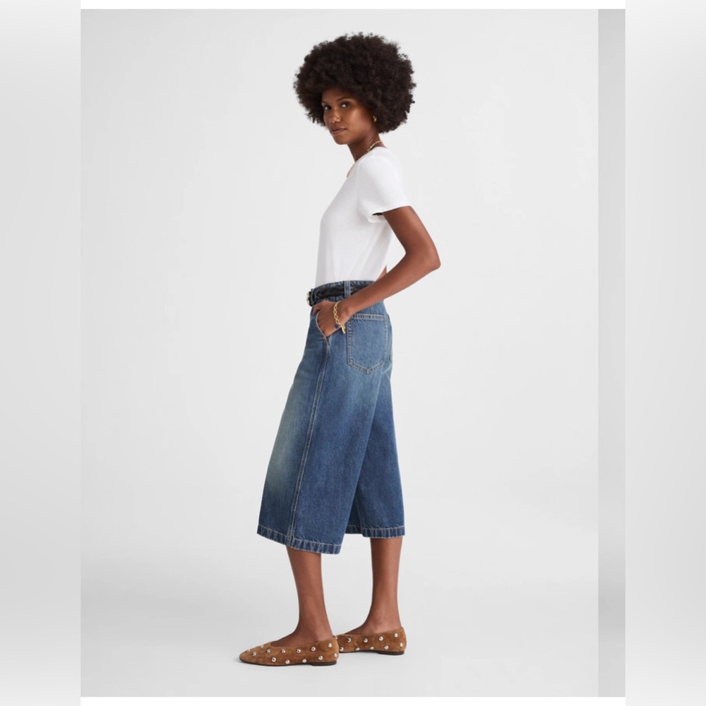 Madewell Classic Blue Denim Culottes - Picture 3 of 5